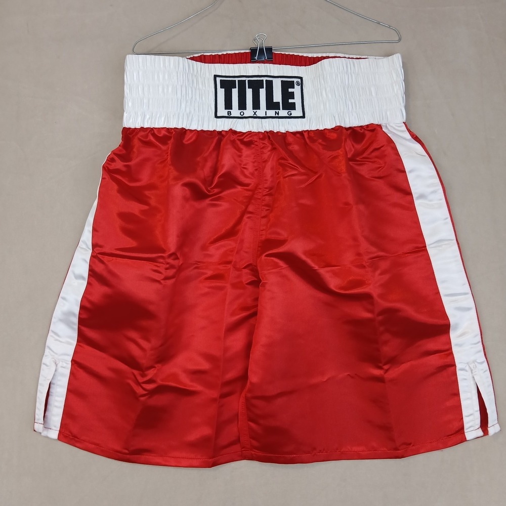 Title Boxing XL Mens‎ Trunks Shorts Red